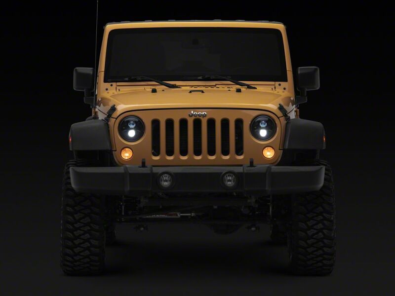 Raxiom 07-18 Jeep Wrangler JK Axial Series DB1 LED Headlights- Black Housing- Clear Lens-thumbmail-3