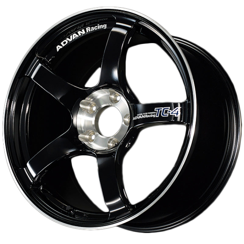 Advan TC4 SE 18x9.5 +45 5-120 Racing Gloss Black & Diamond Cut Wheel-thumbmail-1