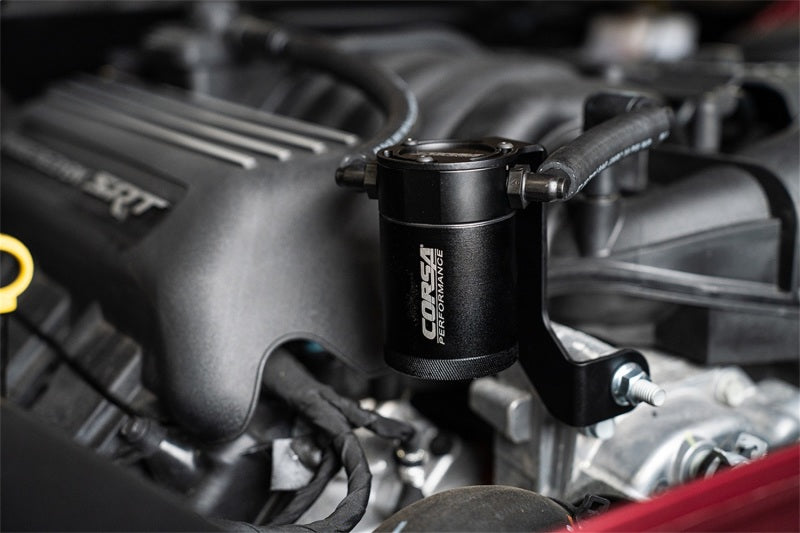 Corsa Performance Aluminum Oil Catch Can w/ Bracket - HEMI 6.4L-thumbmail-3