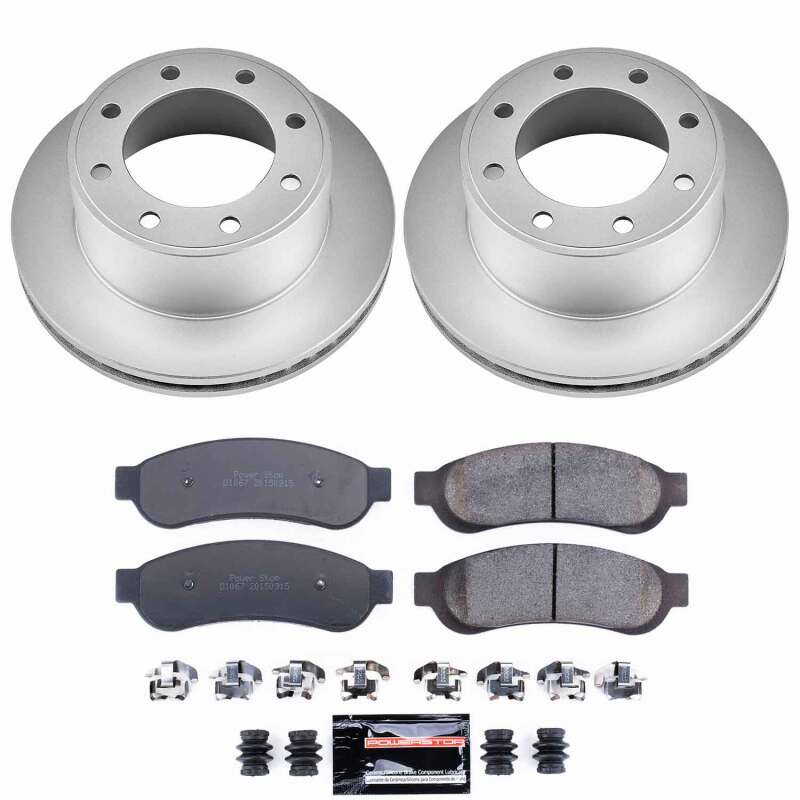 Power Stop 07-10 Ford F-250 Super Duty Rear Z23 Coated Brake Kit-thumbmail-1