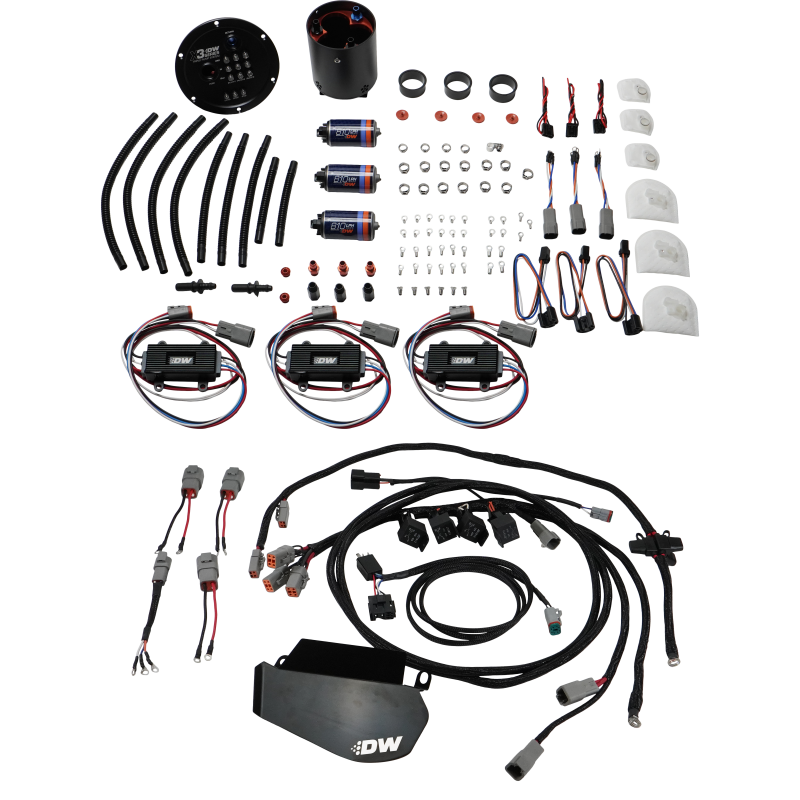 DeatschWerks 09-24 Nissan GT-R X3 Triple Pump Module w/ Triple DW810 Pumps/Controlles/PNP Harness-thumbmail-1