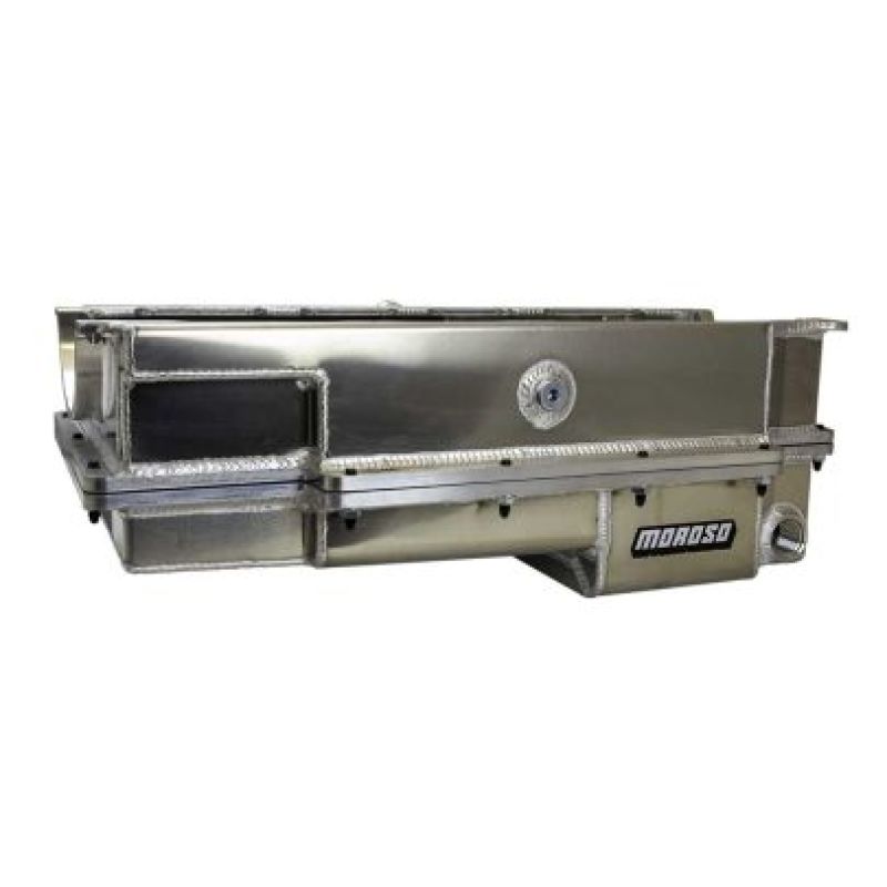 Moroso BBC Mark IV 2-Piece -16AN External Wet Sump Aluminum Oil Pan (Use w/168 Tooth Flywheel)-thumbmail-1