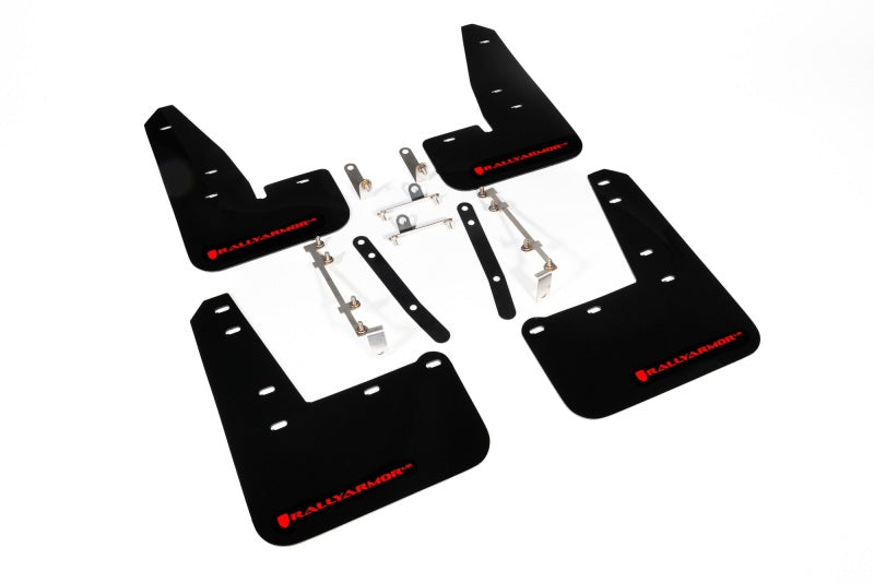 Rally Armor 2023 Toyota GR Corolla Black UR Mud Flap w/ Red Logo-thumbmail-2