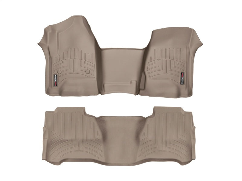 WeatherTech 2017+ Audi A4 (Sedan) Front & Rear FloorLiner - Tan-thumbmail-1