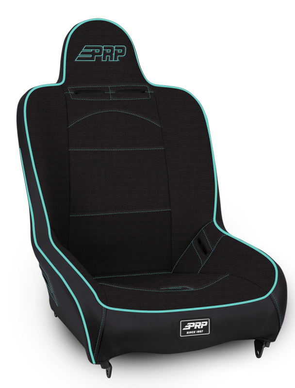 PRP Premier High Back Suspension Seat- Black/Teal Tweed-thumbmail-1