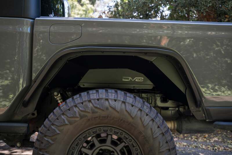 DV8 Offroad 20-24 Jeep Gladiator JT Rear Inner Fender Liners - Satin Black-thumbmail-3