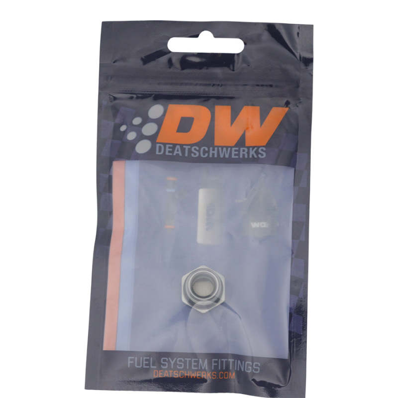 DeatschWerks 6AN ORB Male Plug Fitting with 1/8in NPT Gauge Port - Anodized DW Titanium-thumbmail-2