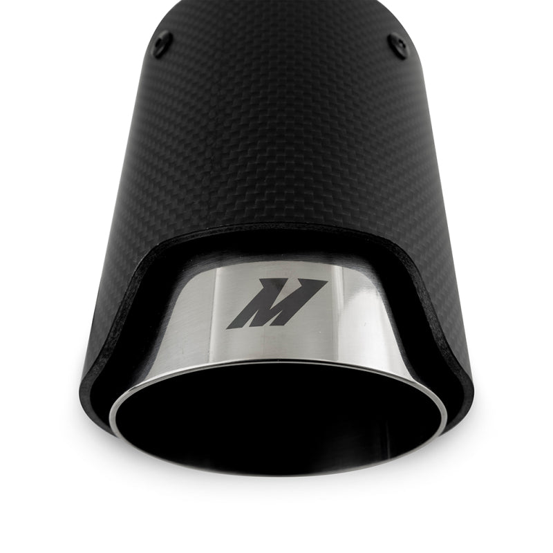 Mishimoto Carbon Fiber Muffler Tip 2.5in Inlet 3.5in Outlet M Polished-thumbmail-3