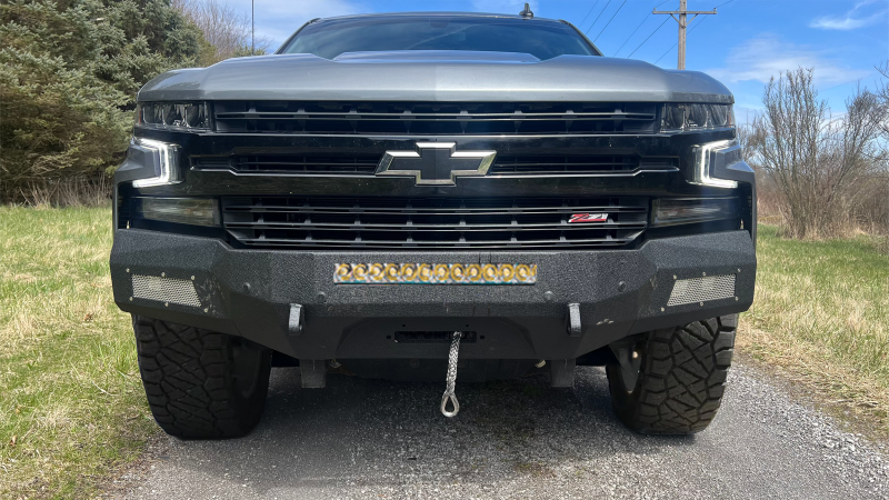 Fishbone Offroad 19-21 Chevrolet Silverado 1500 Rockfish Front Bumper - Black Texture-thumbmail-2