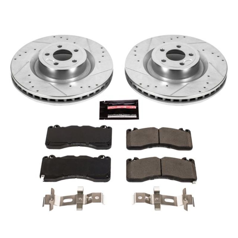 Power Stop 15-22 Ford Mustang Front Z23 Evolution Brake Kit-thumbmail-1