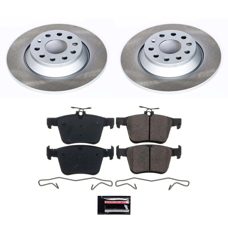Power Stop 18-22 Volkswagen Tiguan Rear Semi-Coated Rotor Kit-thumbmail-1