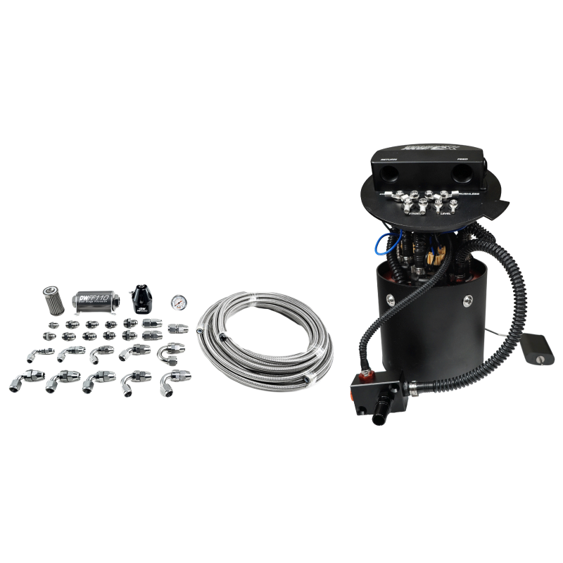 Deatschwerks X3 Series Fuel Pump Module w/ Triple DW400 Pumps/PTFE Plumbing Kit 11-24 Ford Mustang-thumbmail-1