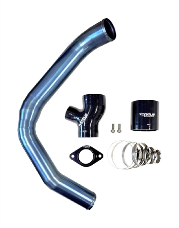 Torque Solution 12-21 Subaru WRX Top Mount Charge Pipe - Titanium Burnt Blue-thumbmail-1