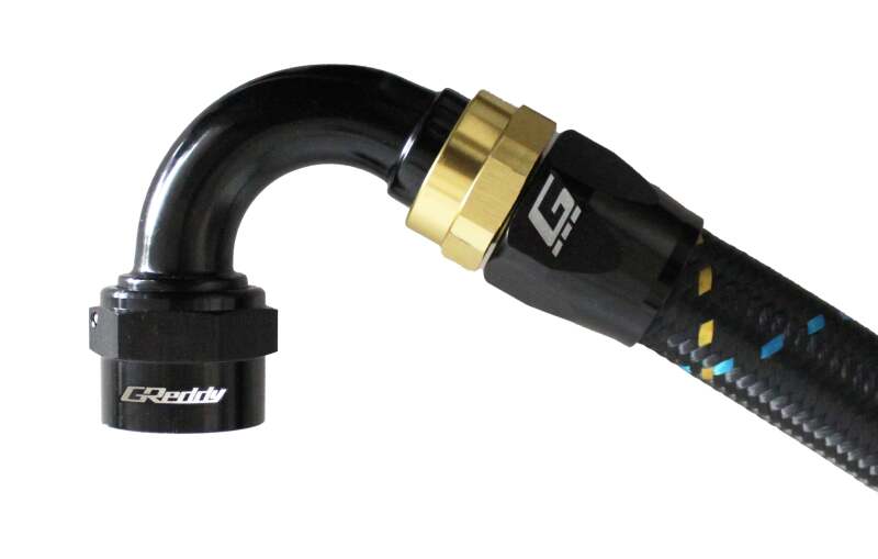 GReddy AN12 120 DEGREE HOSE END SWIVEL BLACK/GOLD ANODIZED-thumbmail-1