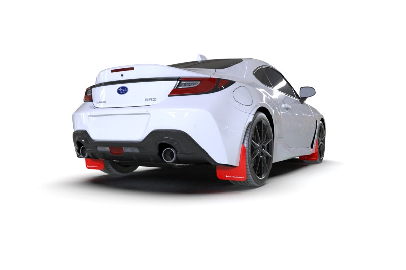 Rally Armor 2022+ Subaru BRZ / 2022+ Toyota GR86 Red UR Mud Flap w/ White Logo-thumbmail-1