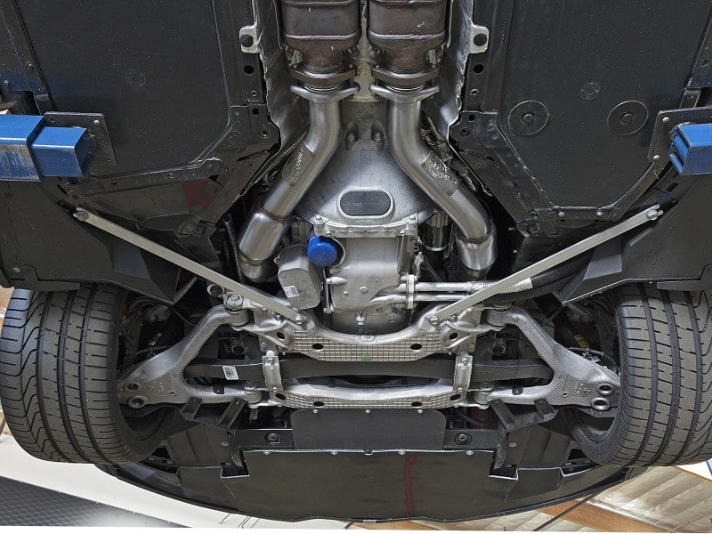 aFe POWER 14-18 Chevrolet Corvette C7 & Z06 Twisted Steel 3in 304 Stainless Steel Mid Pipe w/ Cat-thumbmail-2