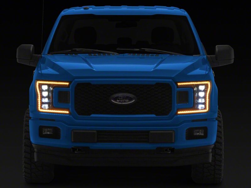 Raxiom 18-20 Ford F-150 CXR Series LED Headlights with Amber DRL- Black Housing- Clear Lens-thumbmail-2