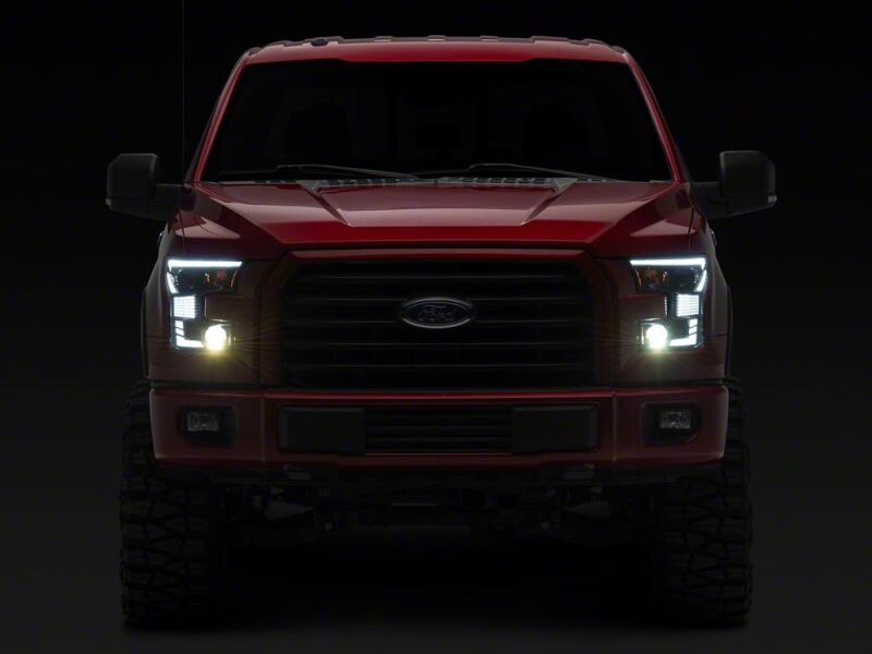 Raxiom 15-17 Ford F-150 XR Series LED Projector Headlights with DRL- Black Housing- Clear Lens-thumbmail-3