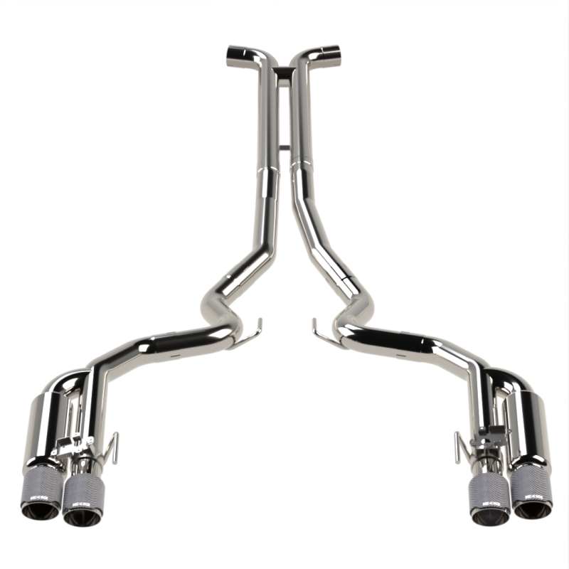 Kooks 18-24 Ford Mustang GT 5.0 3in. Valved Shotgun Cat-Back Exhaust - Carbon Tips-thumbmail-1