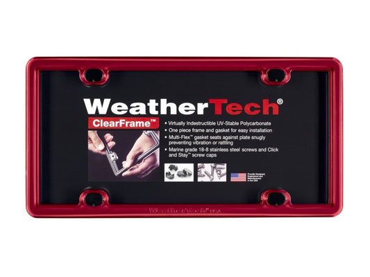 Weathertech Red Retainers License Frame – BTRcarcustoms