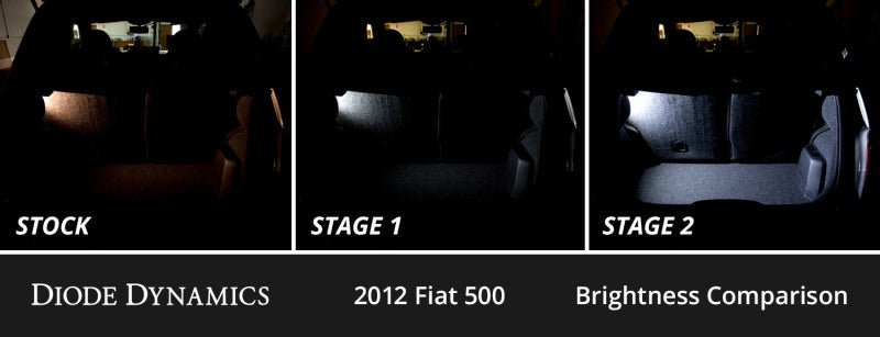 Diode Dynamics 12-19 Fiat 500 Interior LED Kit Cool White Stage 2-thumbmail-2