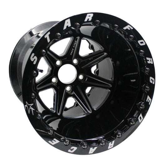 Race Star 72 ValStar 16x16 / 5x4.75BC / 5BS / 3.072in CB / Black w/Machined Accents Wheel