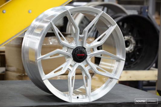 Vossen x Novitec NF11 22x11.5 ET:29 Brushed - Gloss Clear Ferrari 296 Rear Wheel