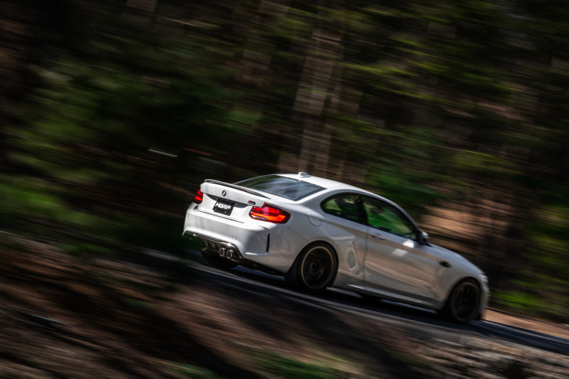 MBRP 18-22 BMW M2 Competition 3.0L T304 SS 3in Resonator-Back Exhaust Quad Rear w/ Carbon Fiber Tips-thumbmail-4