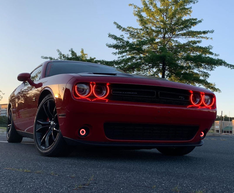 Oracle 15-23 Dodge Challenger Dynamic Surface Mount Headlight/Fog Light Halo Kit COMBO - ColorSHIFT-thumbmail-2