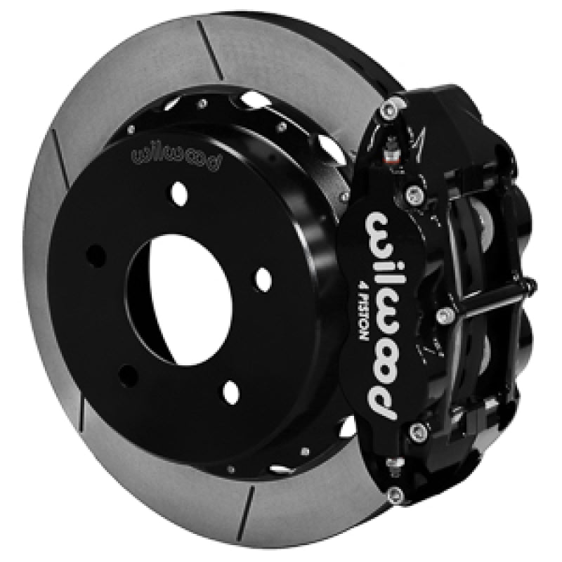 Wilwood 88-98 Chevy Silverado Superlite 4R 14.00x1.10in GT Slotted Rear Drum to Disc Conv. - Black-thumbmail-1