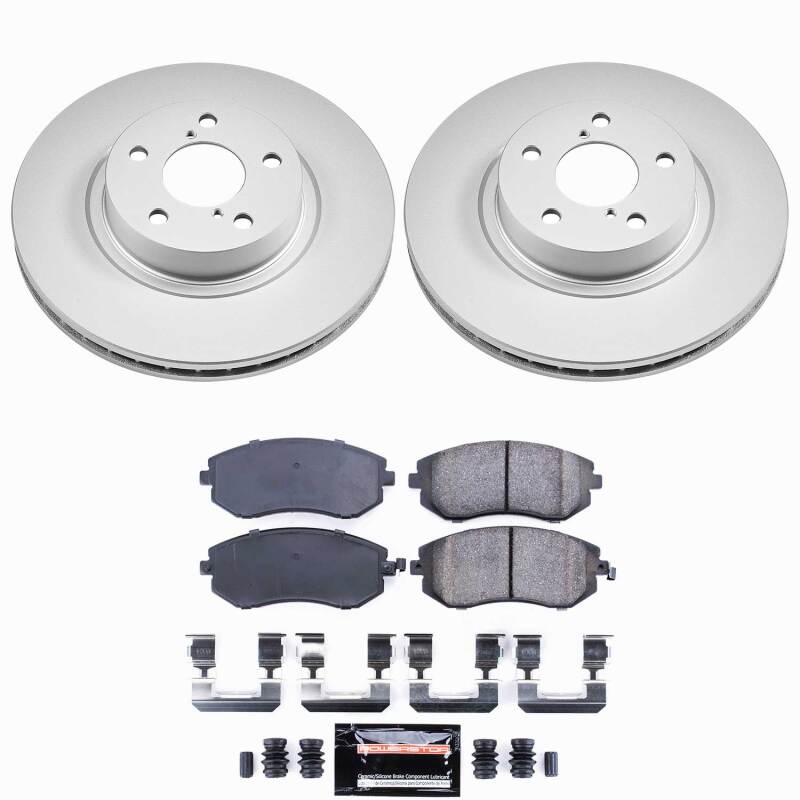 Power Stop 05-06 Saab 9-2X Front Z23 Coated Brake Kit-thumbmail-1