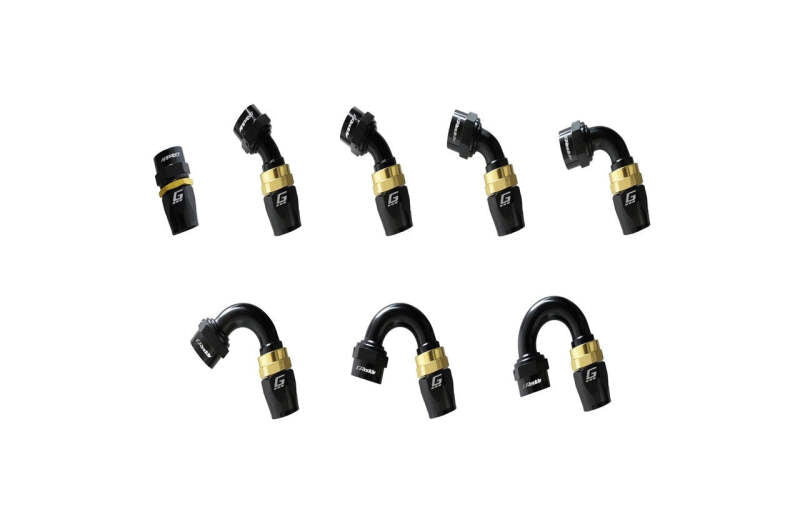 GReddy AN04 STRAIGHT HOSE END SWIVEL BLACK/GOLD ANODIZED-thumbmail-3