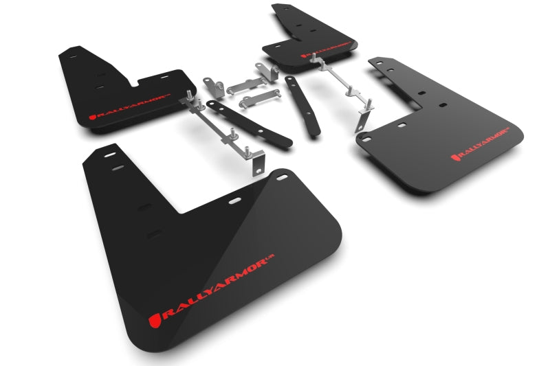 Rally Armor 2023 Toyota GR Corolla Black UR Mud Flap w/ Red Logo-thumbmail-3