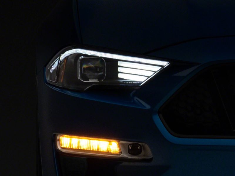 Raxiom 18-23 Ford Mustang GT EcoBoost LED Projector Headlights- Blk Housing (Clear Lens)-thumbmail-2