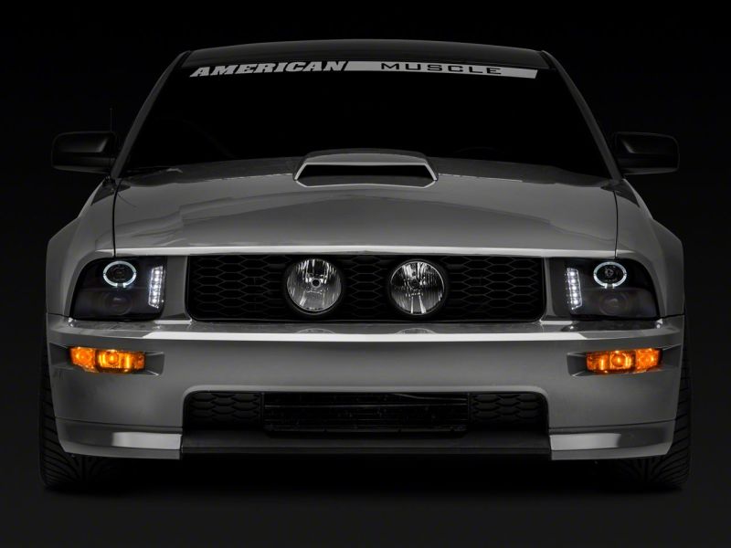 Raxiom 05-09 Ford Mustang Excluding GT500 LED Halo Projector Headlights- Blk Housing (Clear Lens)-thumbmail-2
