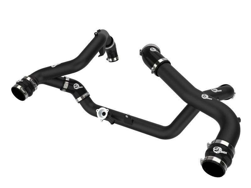 aFe 20-23 Ford Explorer ST V6 3.0L (tt) BladeRunner Aluminum Hot and Cold Charge Pipe Kit - Black-thumbmail-1