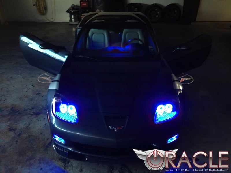 Oracle 05-13 Chevrolet Corvette C6 LED Fog Light Halo Kit - Red-thumbmail-3
