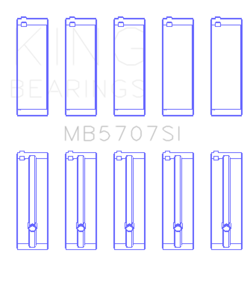 King Engine Bearings Hyundai G4Kc/G4Ke (Size +0.75mm) Main Bearing Set-thumbmail-2