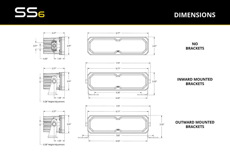 Diode Dynamics SS6 Sport White Spot Standard ABL (single) 6000K-thumbmail-3