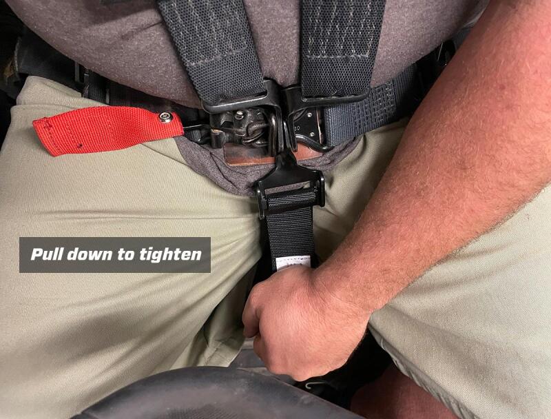 PRP Adjustable Crotch Belt for Latch and Link Harness - 5th Point Only - Black-thumbmail-2