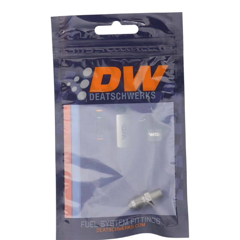 DeatschWerks 3AN Male Flare to 1/16in NPT Male - Anodized Stainless Steel-thumbmail-2