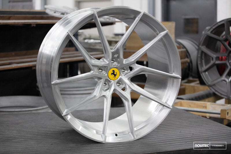 Vossen x Novitec NF8 22x12.5 ET:46 Brushed - Gloss Clear Ferrari 812 Superfast / GTS Rear Wheel-thumbmail-1