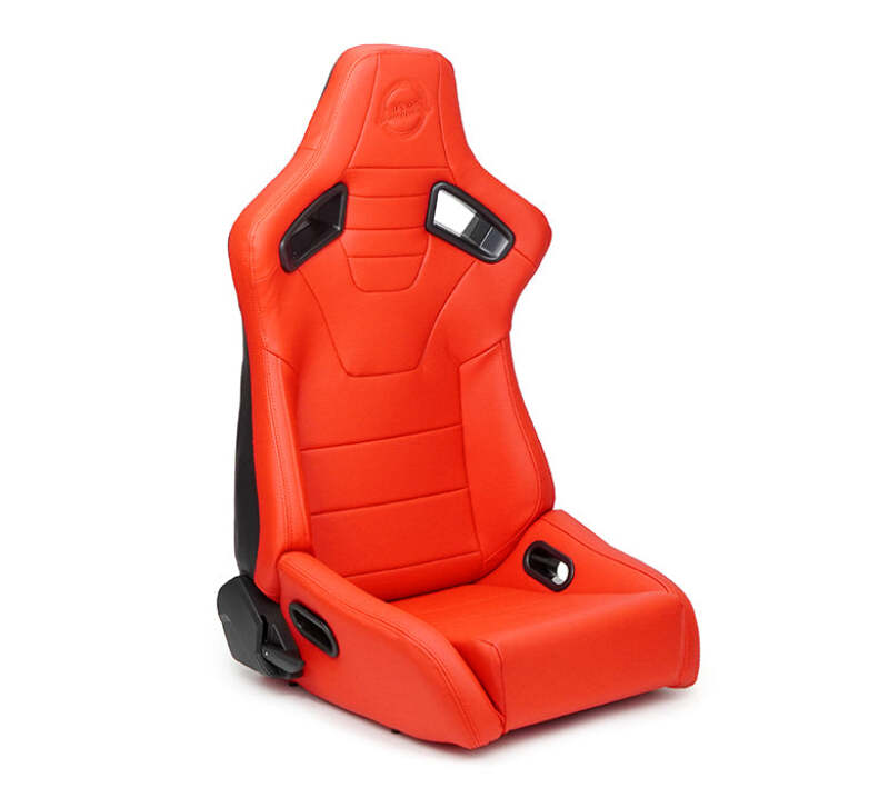 NRG Omega Reclinable Racing Seat (Pair) Red with Black Carbon Vinyl Back-thumbmail-3