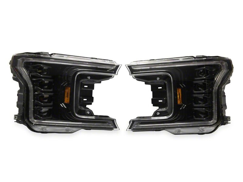 Raxiom 18-20 Ford F-150 CXR Series LED Headlights with Amber DRL- Black Housing- Clear Lens-thumbmail-3