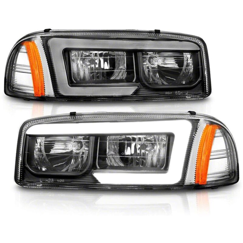 Raxiom 99-06 Chevrolet Sierra 1500 Axial Series LED DRL Headlights- Black Housing- Clear Lens-thumbmail-1