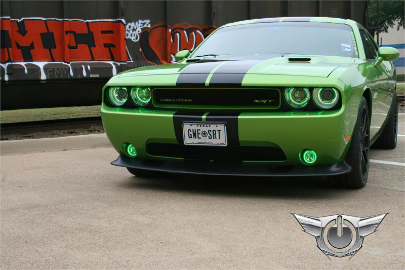 Oracle 08-14 Dodge Challenger LED Projector Headlight Halo Kit - Green-thumbmail-3