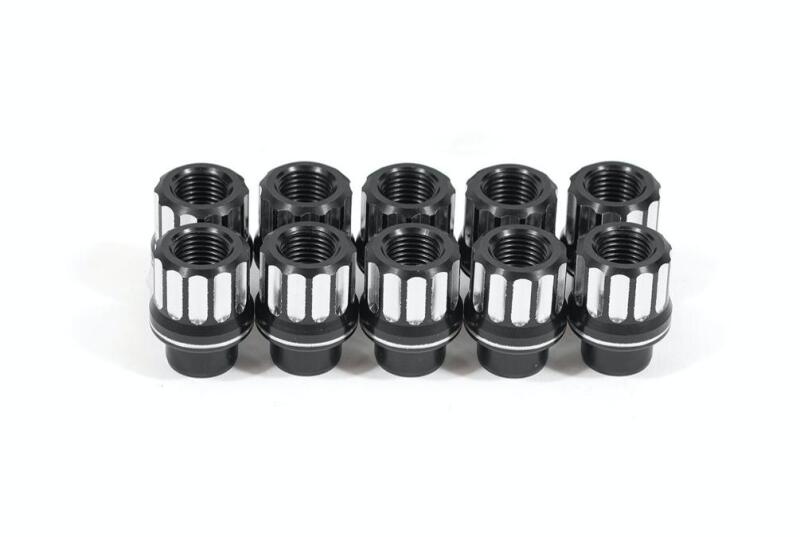 BMR Lug Nut Kit 14mm x 1.50 RH Conical 12-pt Aluminum (Set of 10) - Black Anodized-thumbmail-1