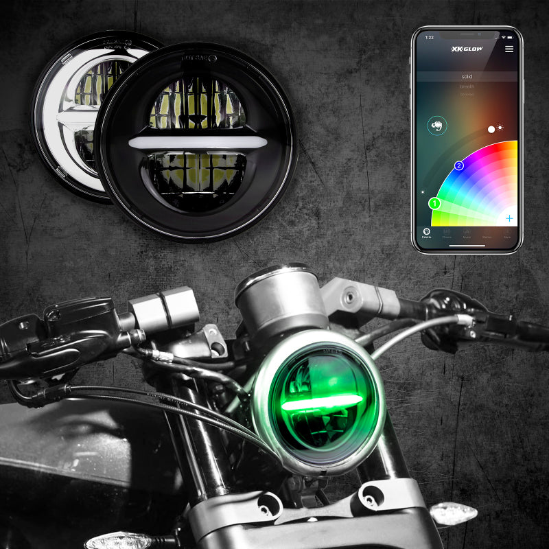 XKGLOW 5-3/4in Headlight - Black