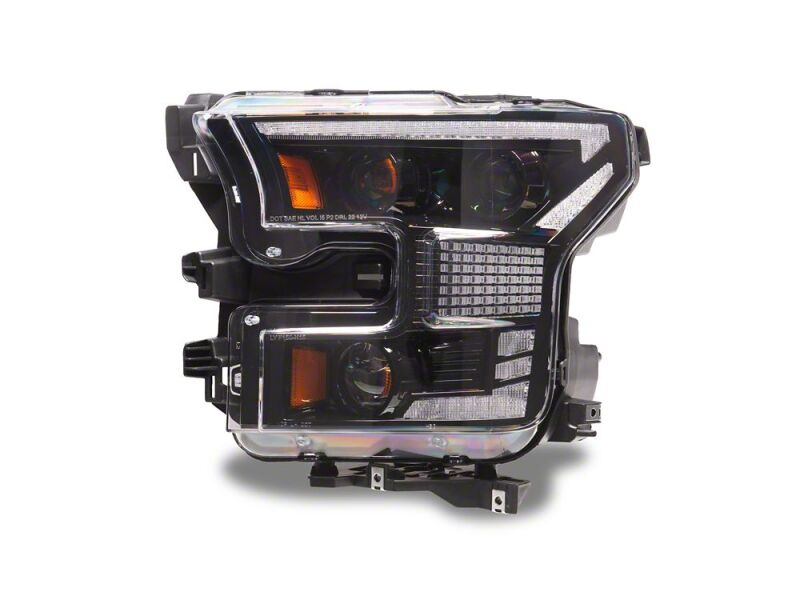 Raxiom 15-17 Ford F-150 XR Series LED Projector Headlights with DRL- Black Housing- Clear Lens-thumbmail-4