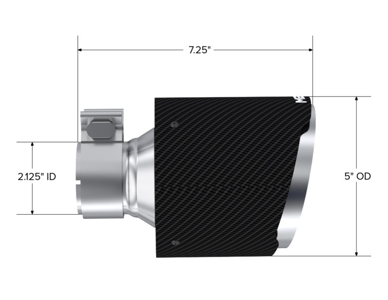 MBRP CF Tip 2.125in ID, 5in OD Out, 7.25in Length, Pair 17-25 BRZ/GR86-thumbmail-2